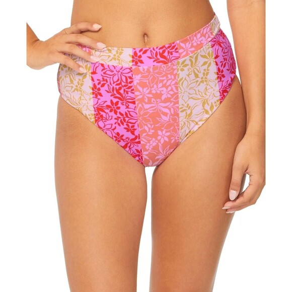 Raisins Bikini Bottom Womens XL Multi Tropics Pant High Waist Cheeky P711114 - Picture 1 of 11